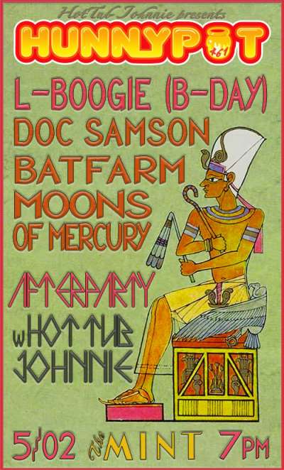 L-BOOGIE (B-DAY PERFORMANCE) + DOC SAMSON + MOONS OF MERCURY + BATFARM