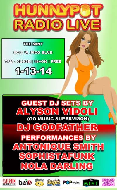 ALYSON VIDOLI (GO MUSIC SUPERVISION (INTERVIEW/DJ SET) + DJ GODFATHER (INTERVIEW/LIVE) + ANTONIQUE SMITH (INTERVIEW) + SOPHISTAFUNK + NOLA DARLING (INTERVIEW)