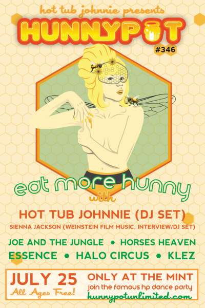 SIENNA JACKSON (THE WEINSTEIN COMPANY, INTERVIEW/DJ SET) + KLEZ + HALO CIRCUS + ESSENCE + HORSES HEAVEN + JOE AND THE JUNGLE