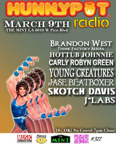 BRANDON WEST (THINK FACTORY MEDIA, DJ SET) + CARLY ROBYN GREEN + YOUNG CREATURES + JASE BEATBOXER + SKOTCH DAVIS + J*LABS