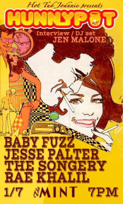 JEN MALONE (MUSIC SUPERVISOR INTERVIEW/DJ SET) + JESSE PALTER + Baby FuzZ + THE SONGERY + RAE KHALIL