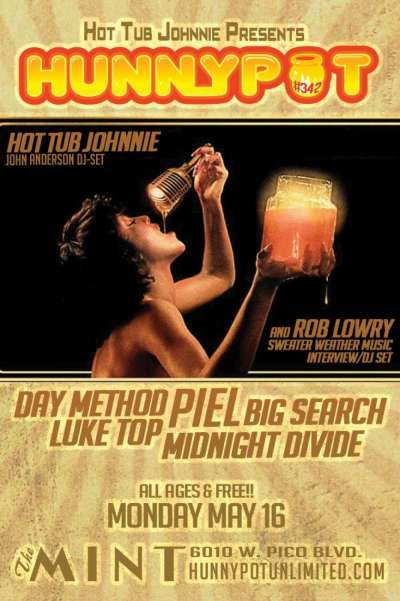 ROB LOWRY (SWEATER WEATHER MUSIC INTERVIEW/DJ SET) + PIEL + LUKE TOP + BIG SEARCH + MIDNIGHT DIVIDE + DAY METHOD