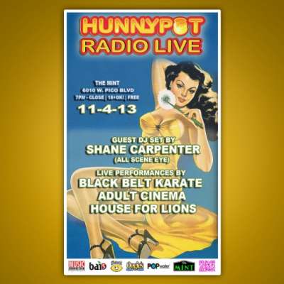SHANE CARPENTER (ALL SCENE EYE - INTERVIEW/DJ SET) + BLACK BELT KARATE + ADULT CINEMA + HOUSE FOR LIONS