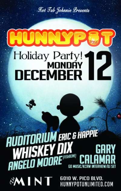 HOLIDAY PARTY w. GARY CALAMAR (GO MUSIC/KCRW INTERVIEW/DJ SET) + ERIC &amp; HAPPIE + AUDITORIUM + WHISKEY DIX + ANGELO MOORE