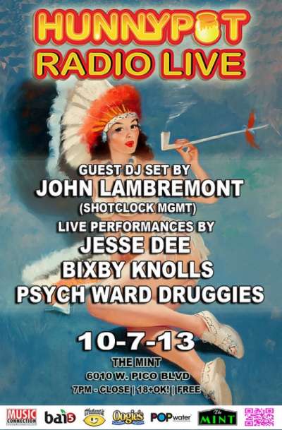 JOHN LAMBREMONT (SHOTCLOCK MGMT, INTERVIEW/DJ SET) + JESSE DEE  + THE BIXBY KNOLLS + PSYCH WARD DRUGGIES