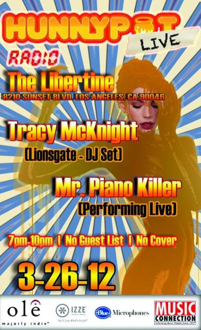 TRACY MCKNIGHT (MUSIC SUPERVISOR LIONSGATE, INTERVIEW/DJ SET) + MR PIANO KILLER (INTERVIEW/LIVE)