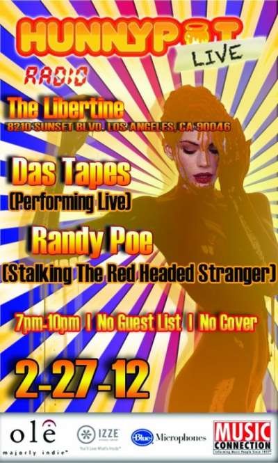 RANDY POE (PUBLISHER/AUTHOR, STALKING THE RED HEADED STRANGER, INTERVIEW/DJ SET) + DAS TAPES (INTERVIEW/LIVE)